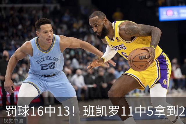 罚球16中13！班凯罗11中5拿到24分7板4助 正负值+9
