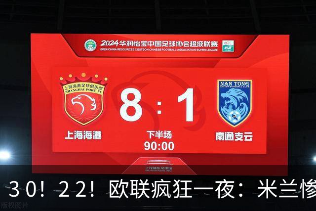 3 0！2 2！欧联疯狂一夜：米兰惨败，黑马升第三，尤文无缘绝杀